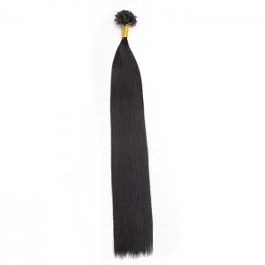 Kriyya U-Tip Hair Extensions Micro Nail Tip Hair Extensions Jet Black