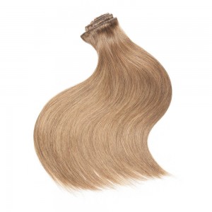 Kriyya 220g Best Clip In Hair Extensions Strawberry Blonde Remy Hair 20-24 Inch Hair Extensions
