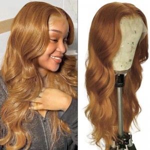 Kriyya Dark Blonde Color 13x4 Lace Front Wig Virgin Human Hair Pre Plucked 150% Density