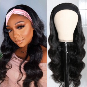 Kriyya Headband Wigs Body Wave Human Hair 150% Density Glueless Wigs