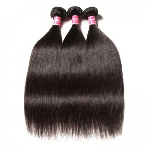 Kriyya 3 Bundles Straight Human Hair Weave Brazilian Hair 9A Virgin Hair