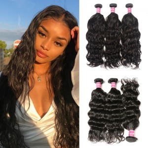 Kriyya Natural Wave Hair 3 Bundles Human Hair Bundles 8-26 Inch