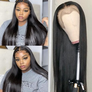 Kriyya 13x6 Lace Front Wig Straight Hair Human Hair Wigs 180% Density