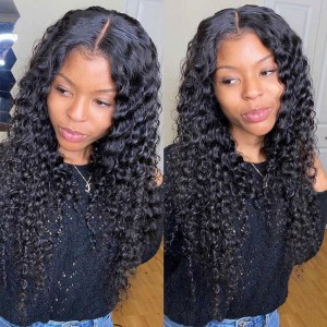 Kriyya Peruvian Deep Wave 3 Bundle Deals Human Hair Weave 9A Virgin Hair