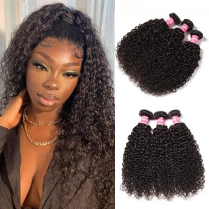 Kriyya Peruvian Curly Human Hair Bundles 3 Pcs Virgin Hair 9A Hair