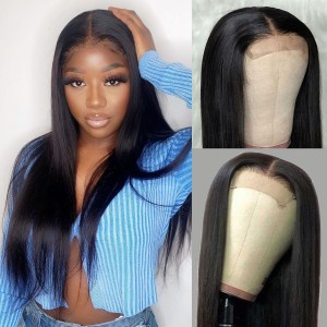 Kriyya Straight Hair Wig 150% Density Lace Part Wig Human Hair Natural Color