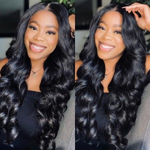 Kriyya V Part Body Wave Wig No Leave Out Human Hair Wig Upgrade U Part Wig 150% Density