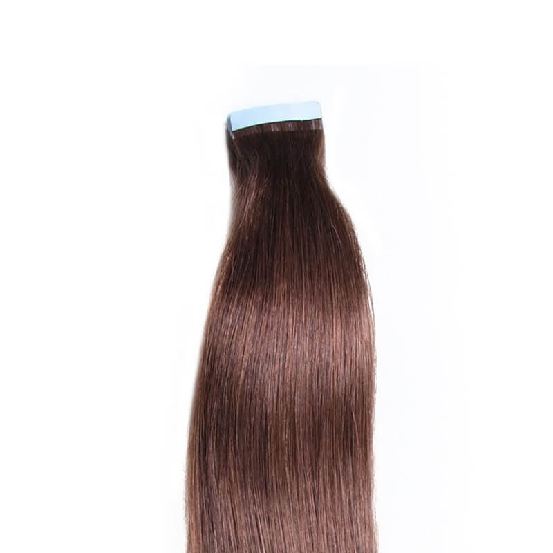 Kriyya Invisi Tape Hair Extensions Chocolate Brown Remy Hair 18-24 Inch Tape Ins