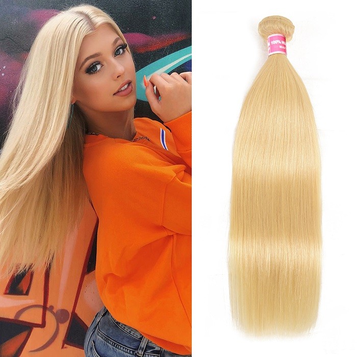 Kriyya Best Human Hair Weave 1bundle 613 Straight Blonde Hair