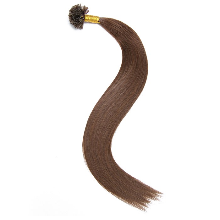 Kriyya U-Tip Hair Extensions Micro Nail Tip Chocolate Brown