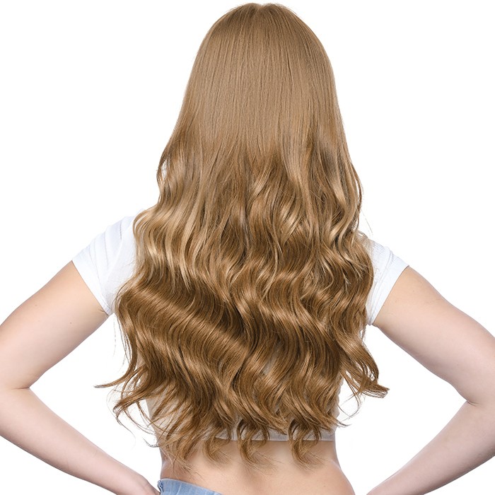 Kriyya Remy Clip Ins Medium Golden Brown Human Hair Extensions Virgin Human Hair