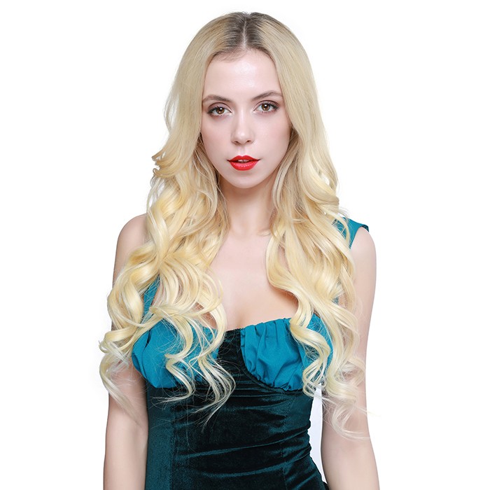 Kriyya 220g Clip In Hair Blonde Remy Hair Extension 100 Remy Human Hair Extensions