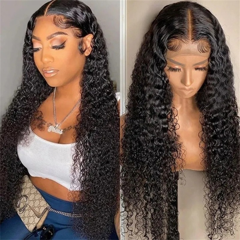 Kriyya Best 13x6 Curly Lace Front Wigs 180% Density Remy Human Hair Wig Online Sale