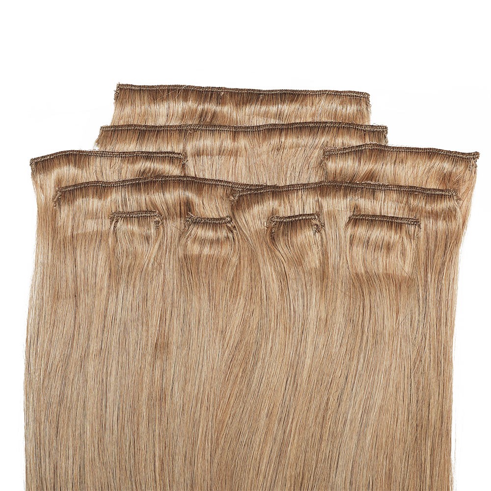 Kriyya 160g Clip In Hair Extensions Strawberry Blonde Remy Hair 16-24 Inch