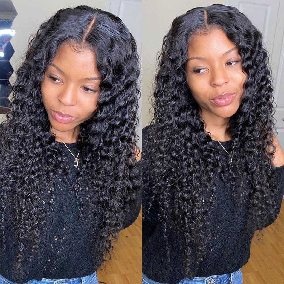 Kriyya Peruvian Deep Wave 3 Bundle Deals Human Hair Weave 9A Virgin Hair