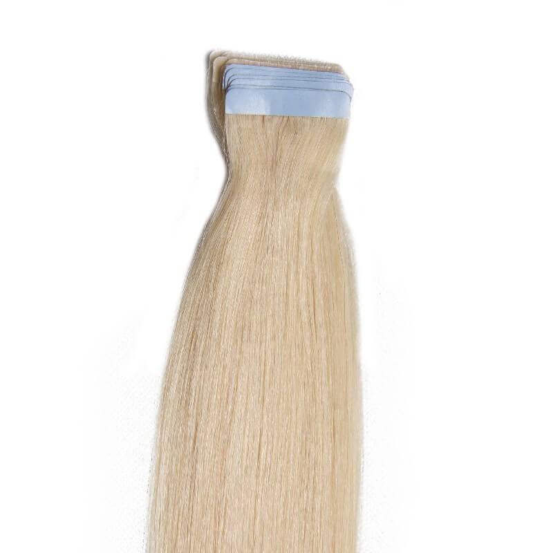 Kriyya Seamless Tape In Human Hair Extensions Platinum Blonde Human Hair For Sale