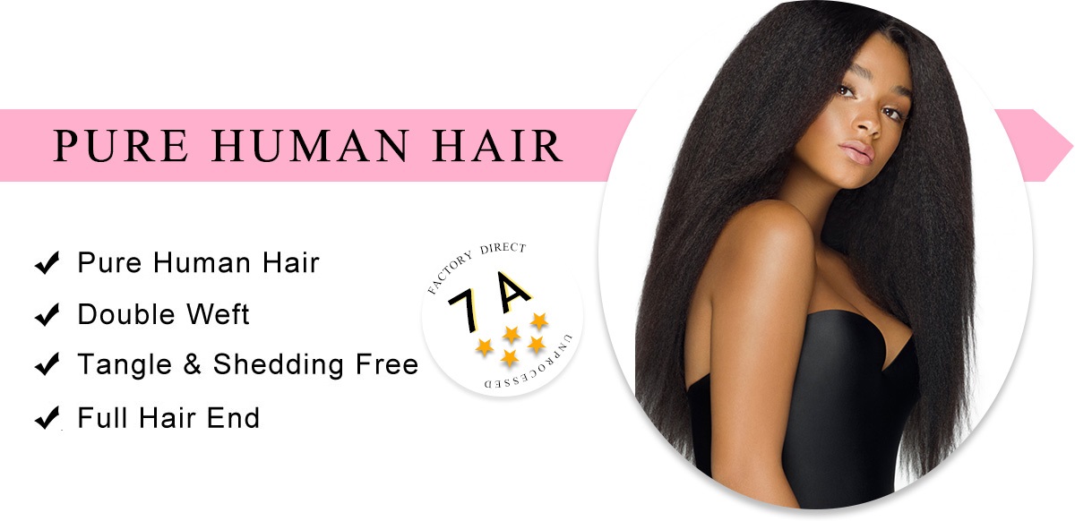 Kinky Straight 4 Pcs Bundles Human Hair Kinky Straight 4 Bundles Best Weave Hair