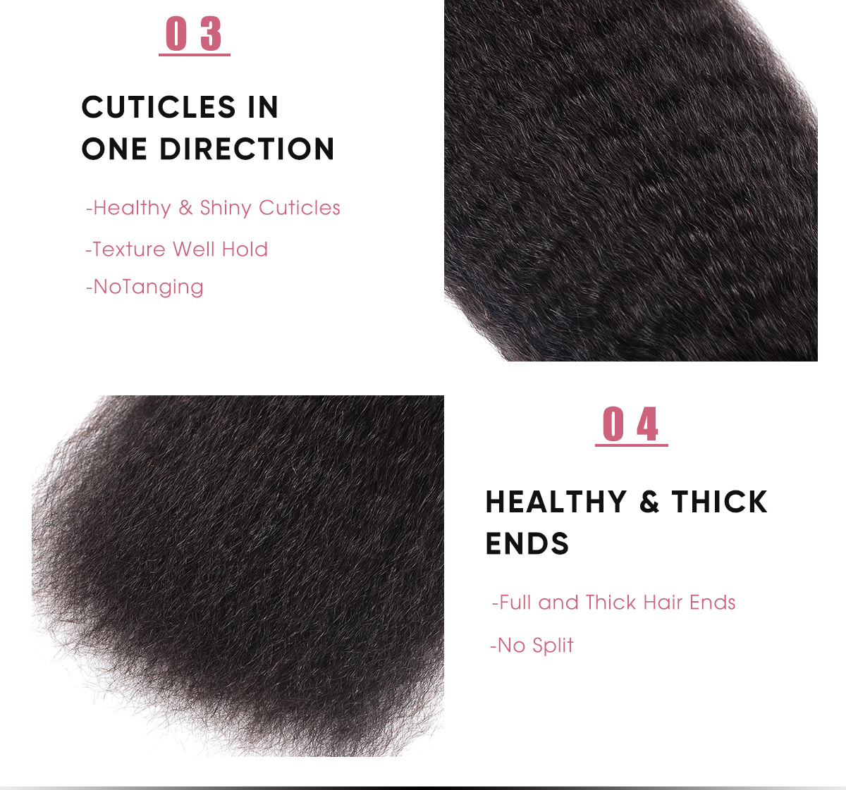 Virgin Hair 4 Pcs Brazilian Kinky Straight Bundles Kinky Straight 4 Bundles 100 Human Hair Weave