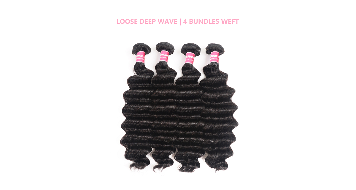 Brazilian 4 Pcs Human Hair Loose Deep Wave Bundles Brazilian Virgin Hair Loose Deep Wave Bundles