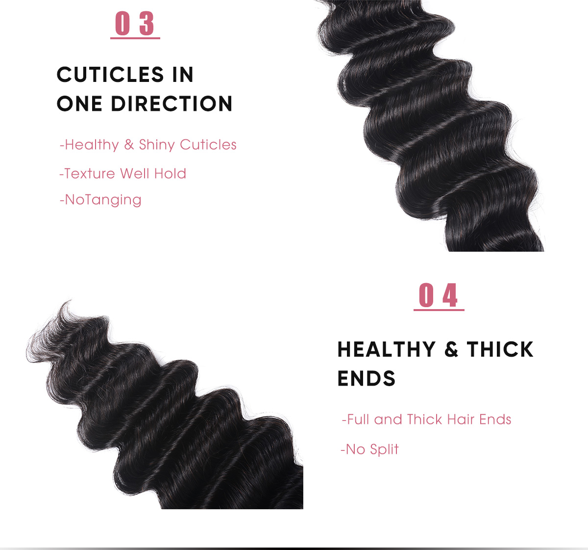 Virgin Hair 4 Pcs Loose Deep Wave Hair Bundles Brazilian Loose Deep Wave Bundles Human Hair