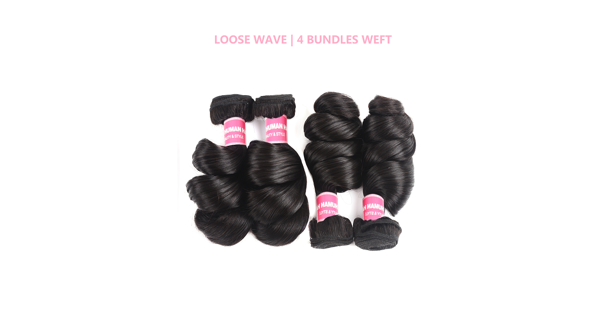 Brazilian 4 Pcs Loose Wave Hair Bundles