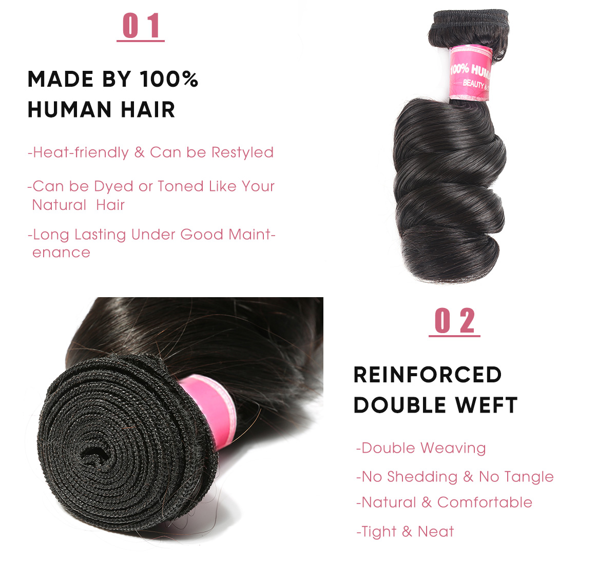 Loose Wave 3 Bundles Human Hair Weave Human Hair 3 Bundles Loose Wave Weave
