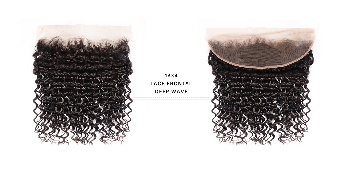 Brazilian Human Hair 13x4 Lace Frontal Remy Hair Deep Wave 13x4 Lace Frontal