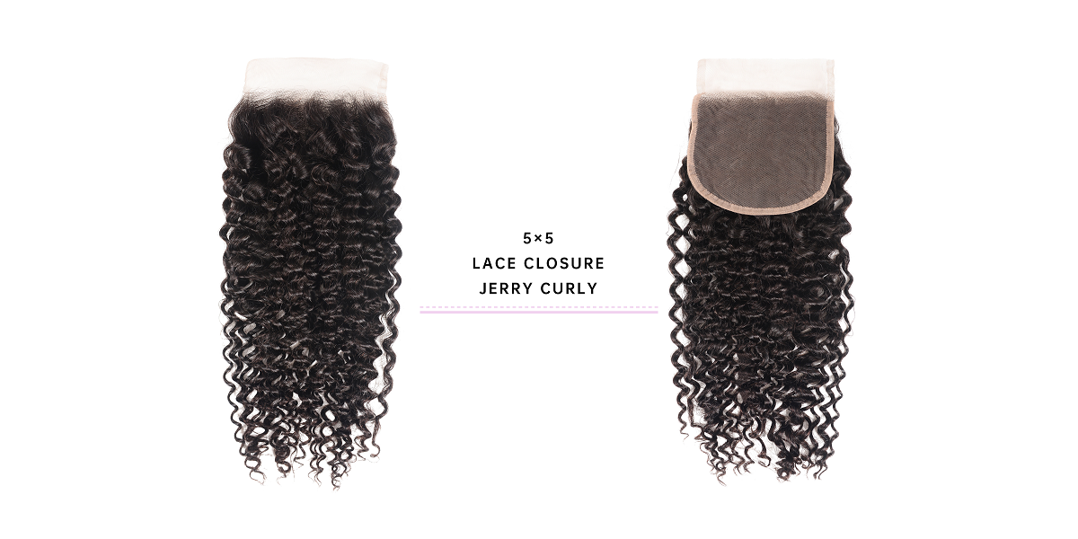 Jerry Curly Virgin Hair Lace Frontal Closure