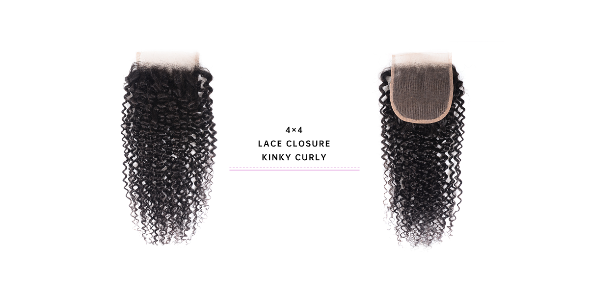 Brazilian Human Hair 4x4 Lace Closure Remy Hair Kinky Curly 4x4 Lace Closure