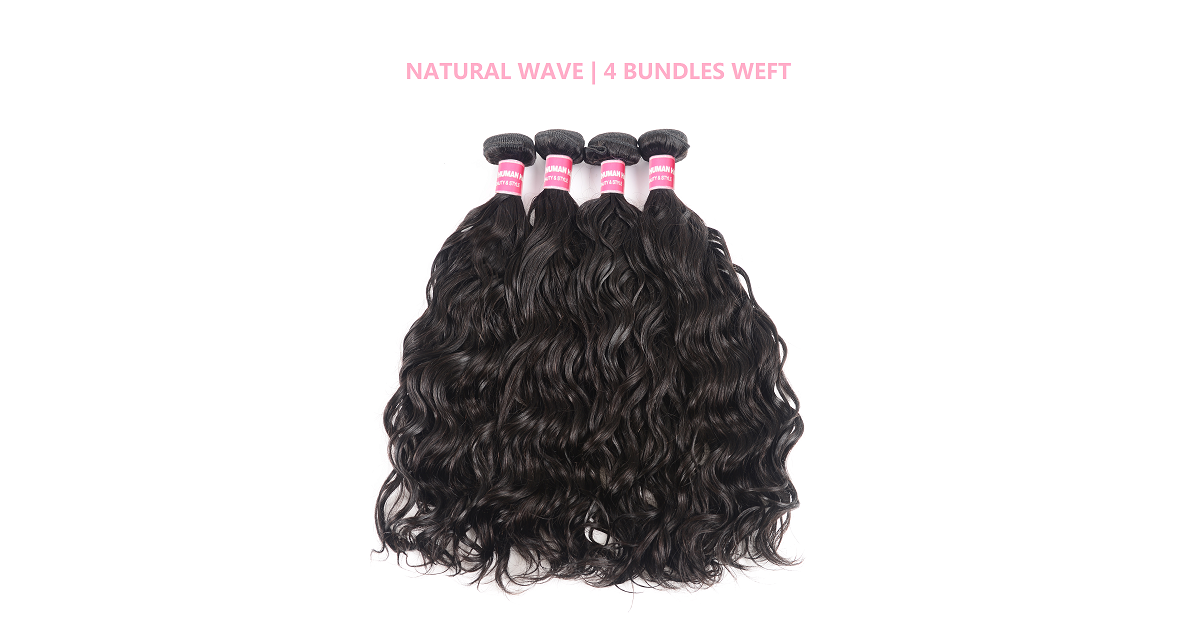 Natural Wave 4 Pcs Bundles Human Hair Human Hair 4 Bundles Natural Wave Weave