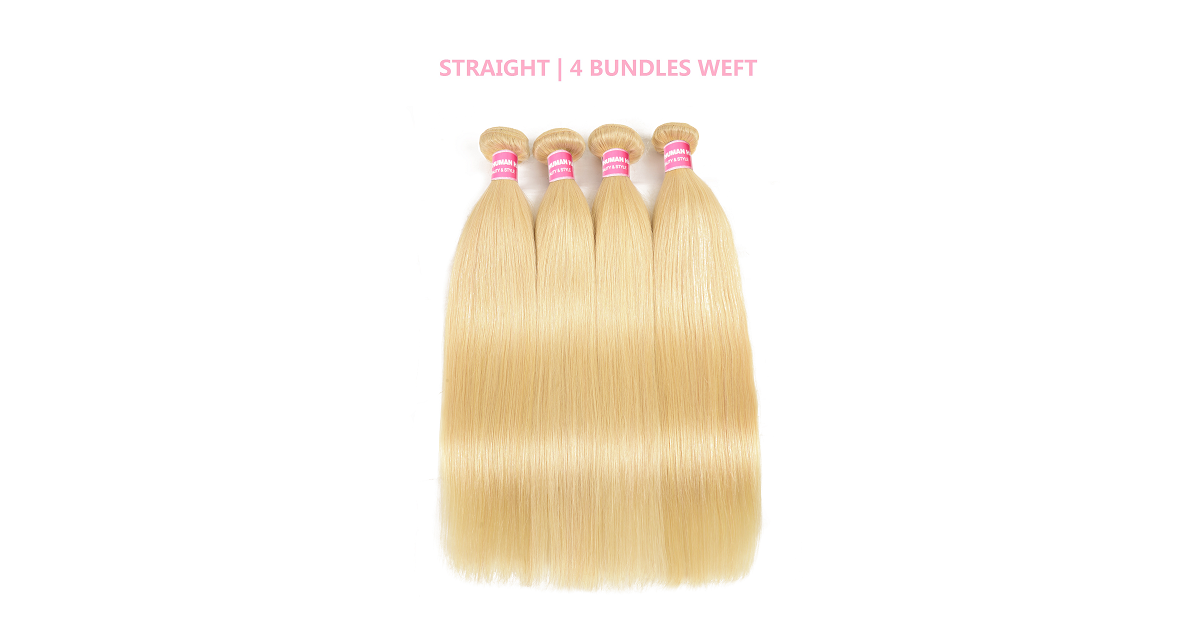 4 Bundles Straight Weave 613 Human Hair