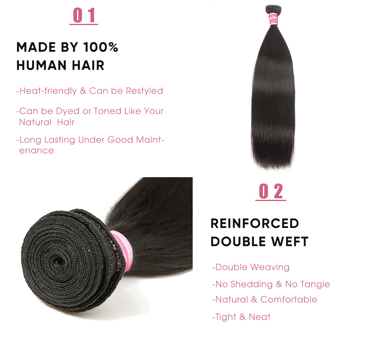 4 Bundles Straight 100 Human Hair Weave Straight Cheap Hair Bundles 4 Pcs Virgin Hair