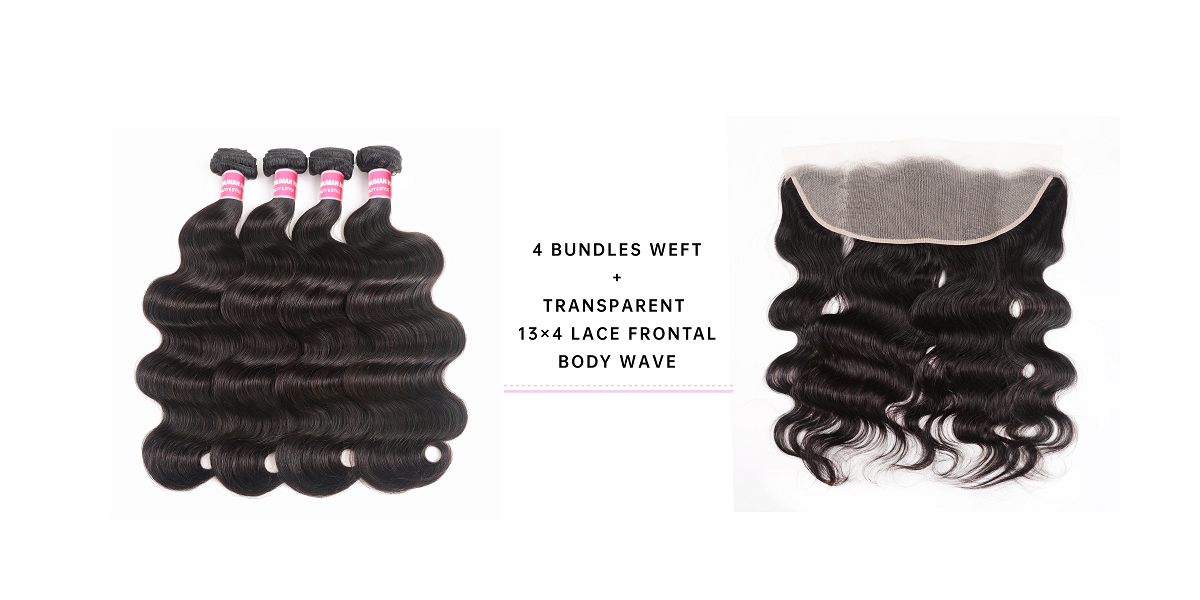 Cheap Body Wave 4 Bundles With Frontal Virgin Hair Bundles Body Wave With Frontal