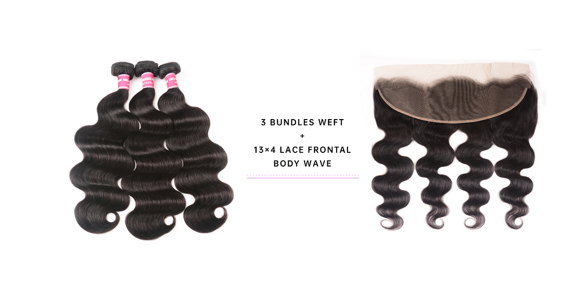 Body Wave Human Hair Weave With Lace Frontal Body Wave Virgin Hair Bundles With 13x4 Lace Frontal