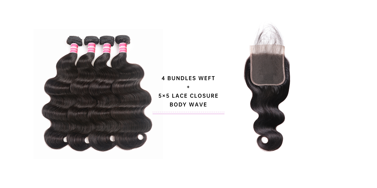 Body Wave Hair Weave With Closure