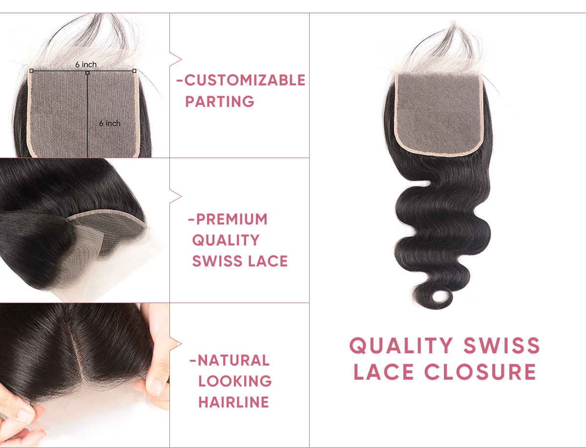 Body Wave Human Hair 3pcs With Lace Closure Body Wave Virgin Hair 3 Bundles With Closure