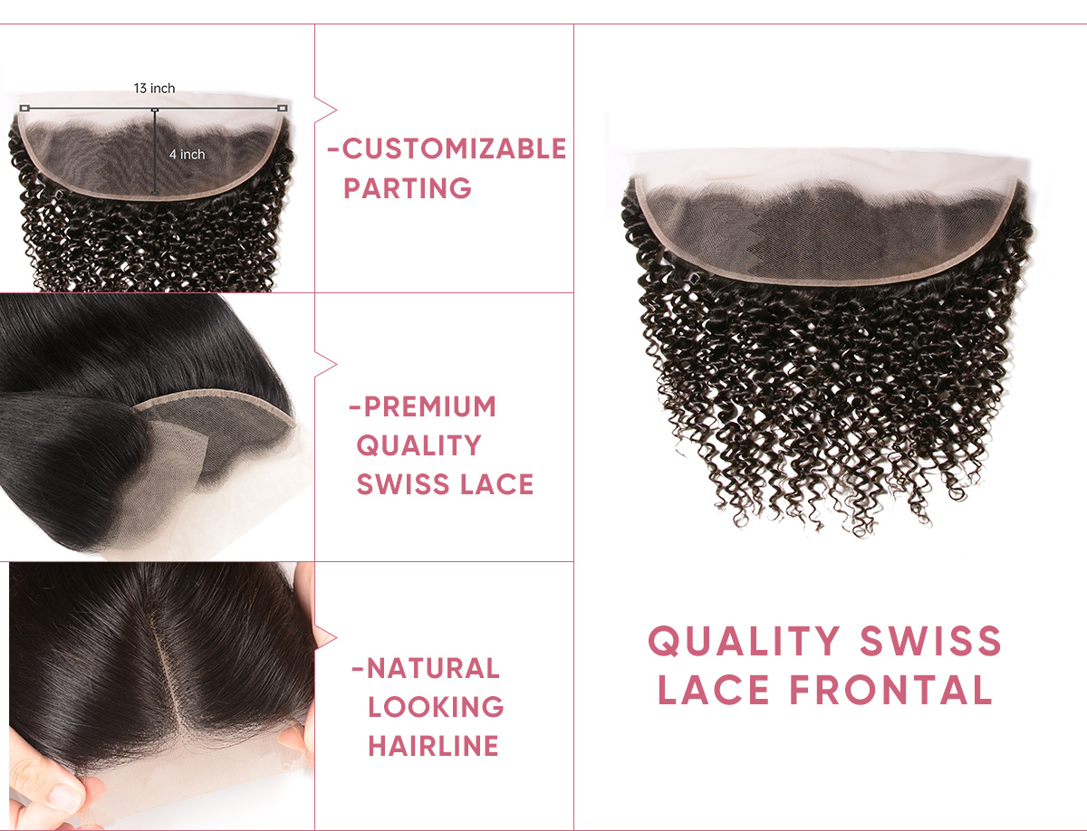 Jerry Curly Hair With 13x4 Transparent Lace Frontal Jerry Curly Virgin Hair 4 Bundles With Transparent Lace Frontal