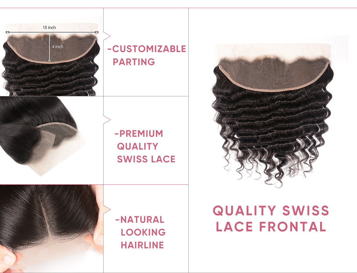 Virgin Hair Bundles Loose Deep Wave With Frontal Cheap Loose Deep Wave 4 Bundles With Frontal