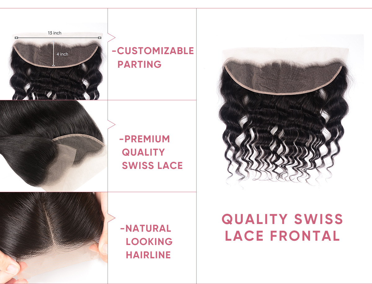 Natural Wave Cheap Bundles With Frontal