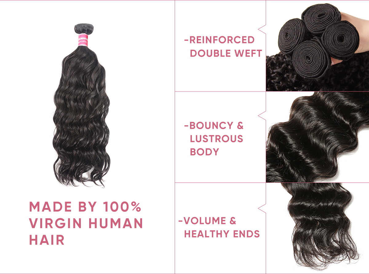 Natural Wave Hair With 4x4 Lace Closure Natural Wave Weave Hair With 4x4 Lace Closure