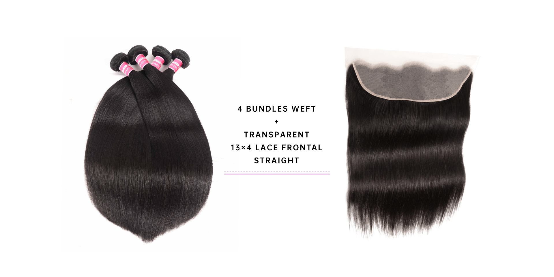 Virgin Hair Bundles Straight With Frontal