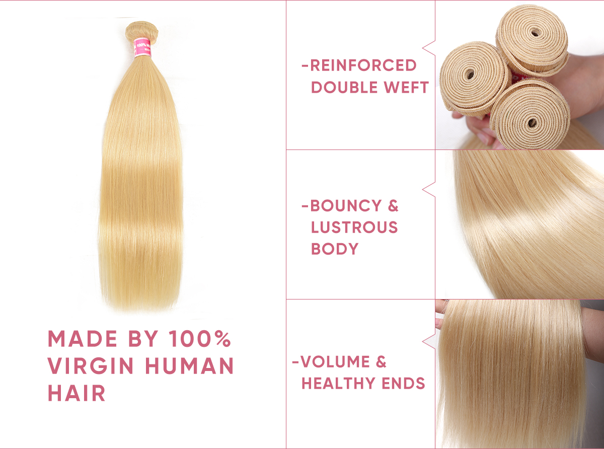 Virgin Hair Straight Bundles With Frontal Straight Bundles With 13x4 Lace Frontal