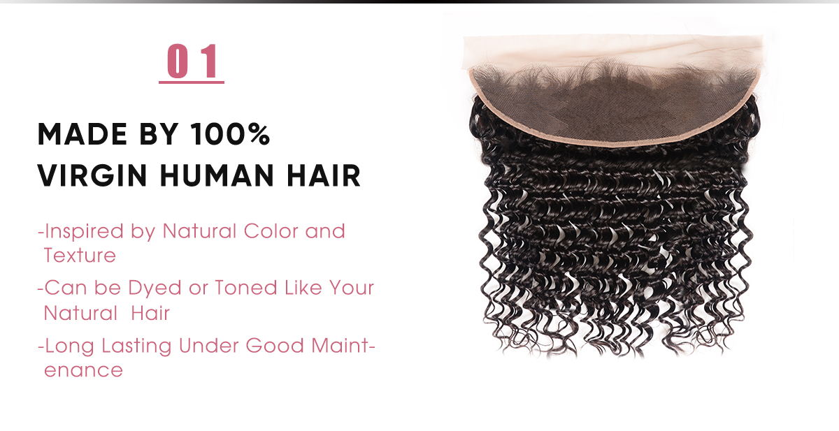 Deep Wave 13x4 Lace Frontal With Baby Hair Deep Wave Human Hair 13x4 Lace Frontal