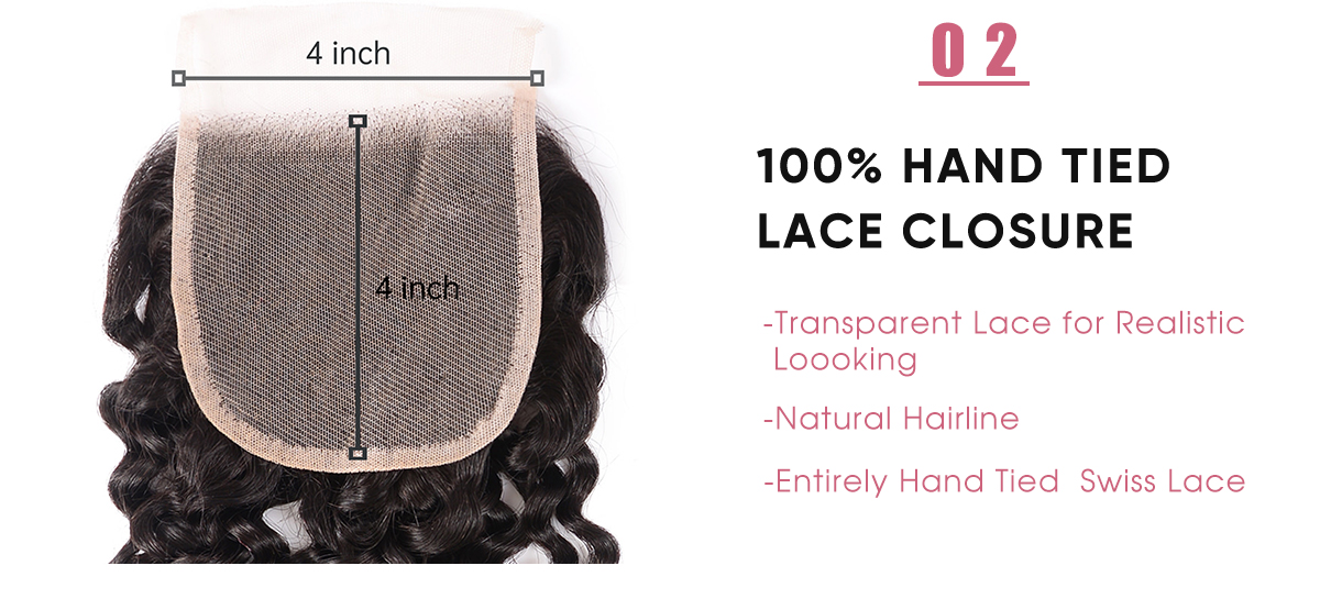 Jerry Curly Transparent Lace Closure With Baby Hair Jerry Curly 4x4 Transparent Lace Closure