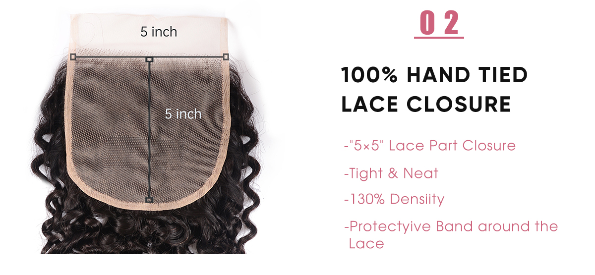 Jerry Curly Human Hair 5x5 Lace Closure