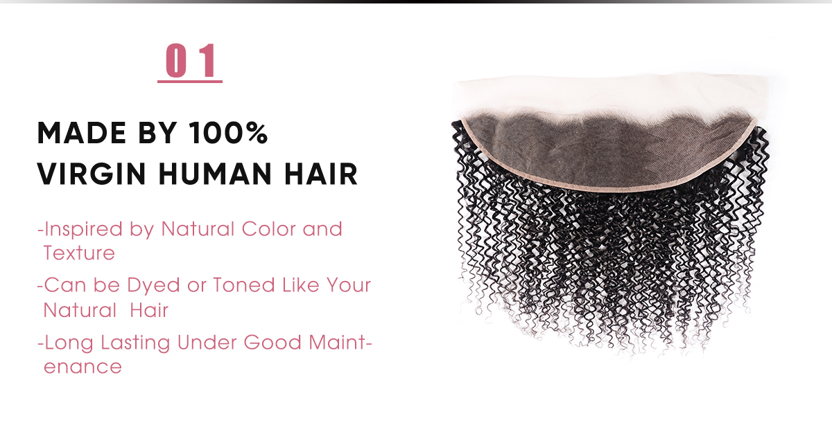 Kinky Curly 13x4 Lace Frontal With Baby Hair