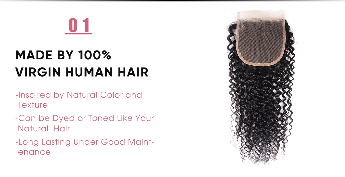 Brazilian Kinky Curly 4x4 Lace Closure Kinky Curly 4x4 Lace Closure Virgin Hair