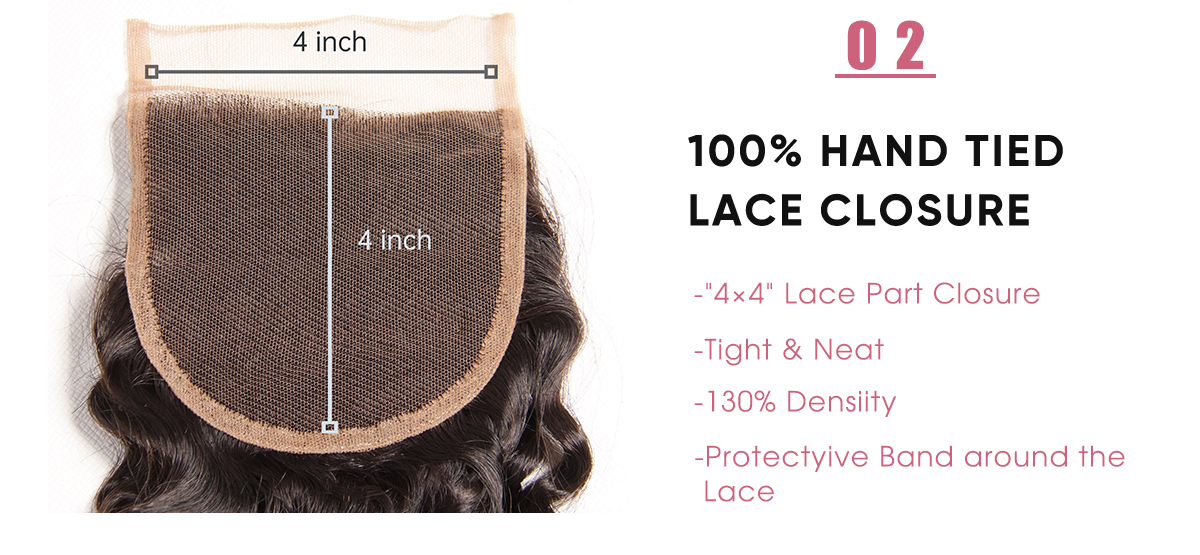 Brazilian Kinky Curly 4x4 Lace Closure Human Hair Kinky Curly 4x4 Lace Closure