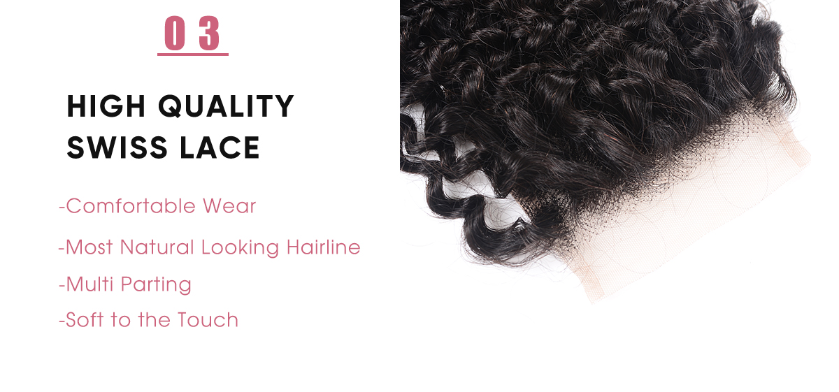 Kinky Curly Human Hair 4x4 Lace Closure Brazilian Kinky Curly 4x4 Lace Frontal Closure