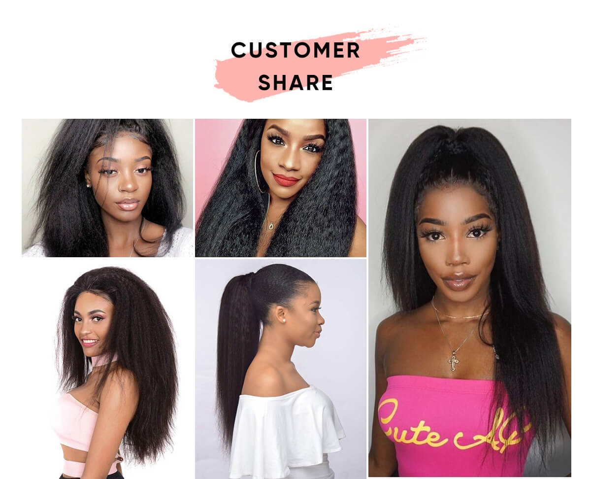 Kinky Straight Human Hair With 4x4 Closure